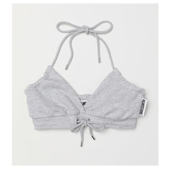 H&M x Moschino Grey Halter Top Bra